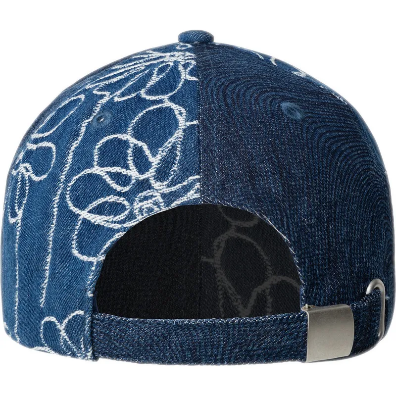 shapka-izvita-tmnosin-reguliruem-denim-mashup-medium-blue-floral-ot-kangol
