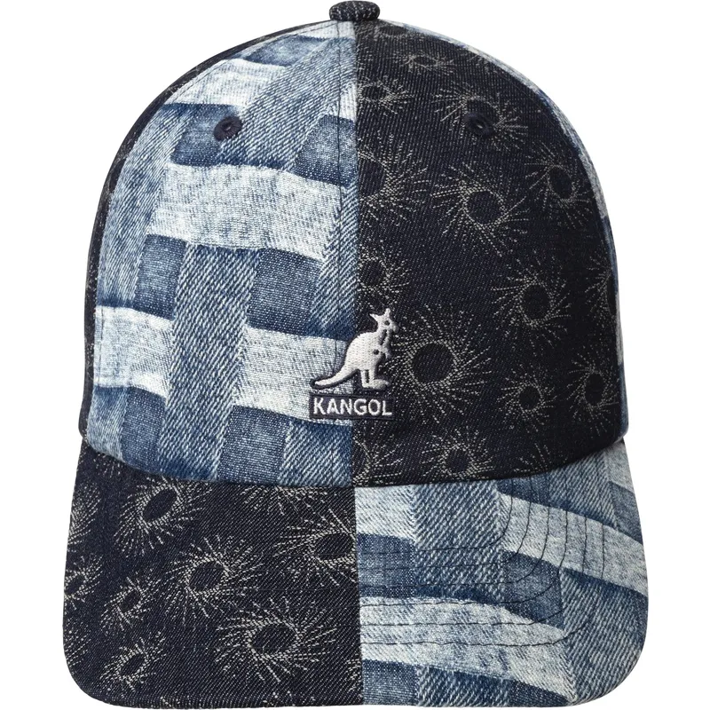 justerbar-bla-buet-kasket-denim-mashup-blue-picnic-fra-kangol