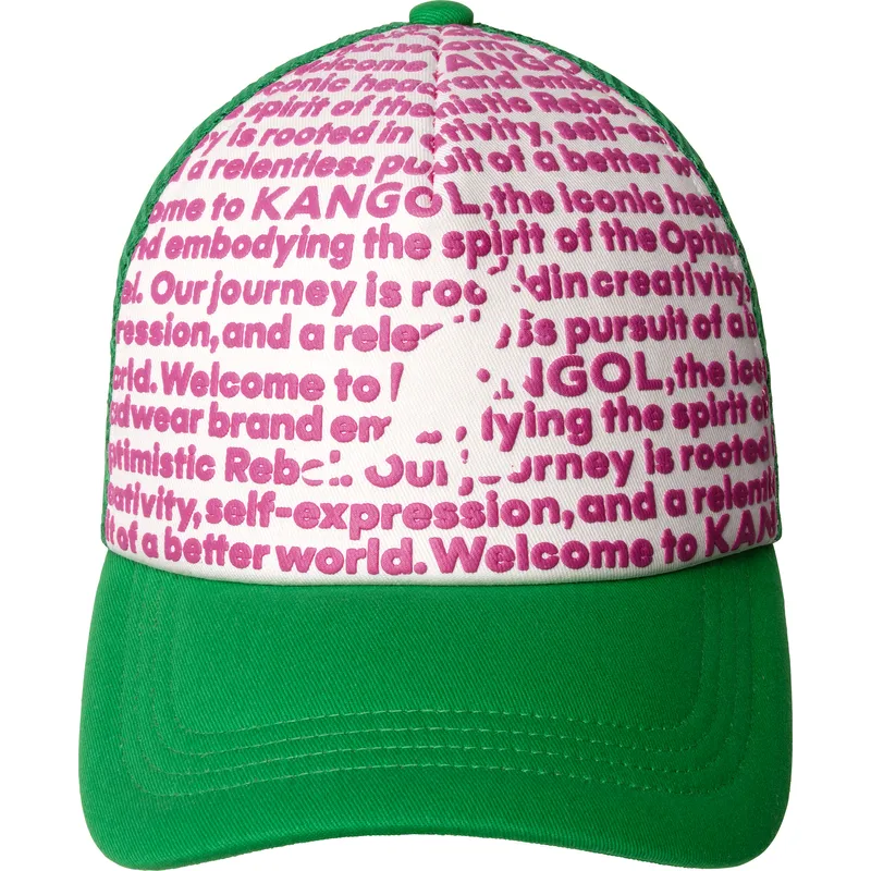 shapka-izvita-traker-zelena-snapbek-fine-print-ot-kangol