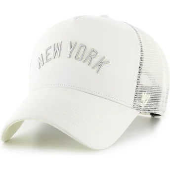 Beige trucker-kasket Offside DT Soft Glow Script fra New York Yankees MLB fra 47 Brand