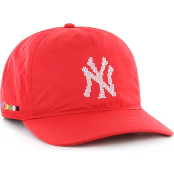 Κόκκινο καπέλο με καμπύλη snapback Hitch LC Eight Bit Hero των New York Yankees MLB από την 47 Brand