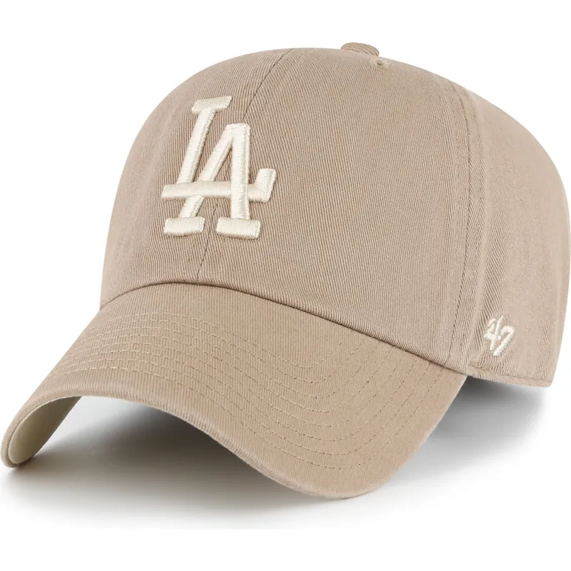 brun-justerbar-kurvet-kasket-clean-up-ballpark-portabella-fra-los-angeles-dodgers-mlb-fra-47-brand