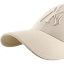 47-brand-curved-brim-mvp-ballpark-new-york-yankees-mlb-beige-snapback-cap-with-beige-logo