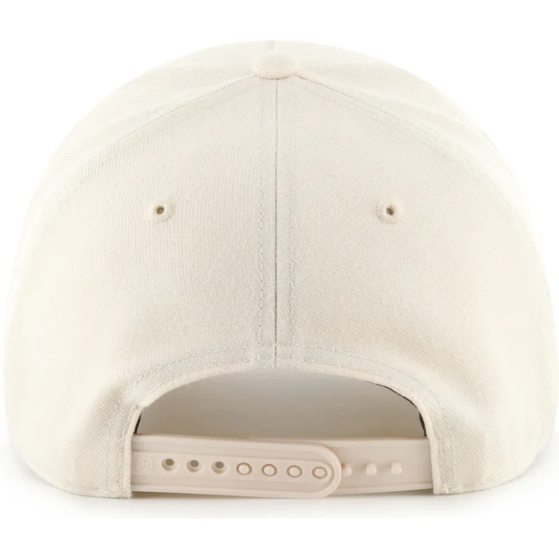 beige-buet-kasket-snapback-med-lyserodt-logo-mvp-ballpark-fra-los-angeles-dodgers-mlb-fra-47-brand