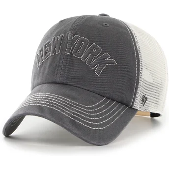 Шапка извита черна snapback Clean Up Trailer Script Mesh на New York Yankees MLB от 47 Brand