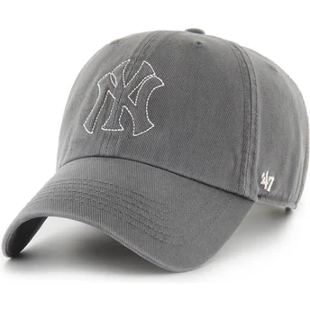 Шапка извита сив регулируем Clean Up Trailer на New York Yankees MLB от 47 Brand