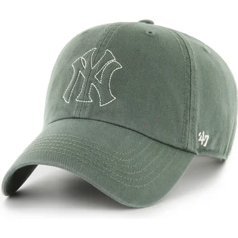 Grøn justerbar curved kasket Clean Up Trailer fra New York Yankees MLB af 47 Brand