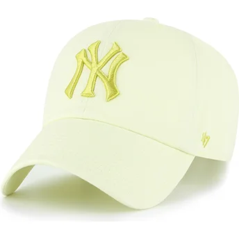 Gul buet kasket justerbar med gult logo Clean Up No Loop Label fra New York Yankees MLB fra 47 Brand