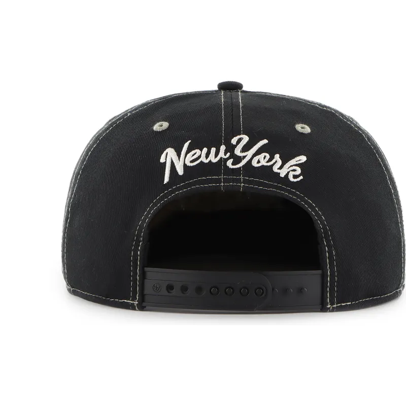 flad-sort-snapback-kasket-captain-rl-keepsake-fra-new-york-yankees-mlb-af-47-brand