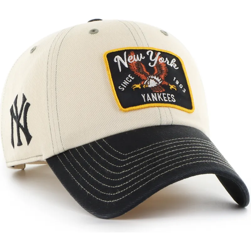 shapka-izvita-bezhov-reguliruema-clean-up-keepsake-na-new-york-yankees-mlb-ot-47-brand