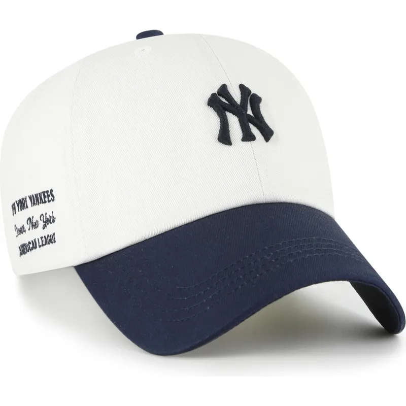 shapka-izvita-bezhov-reguliruem-clean-up-contemporary-two-tone-na-new-york-yankees-mlb-ot-47-brand