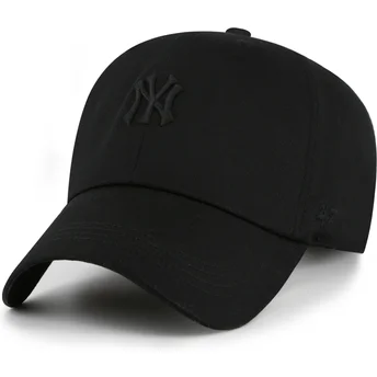 Шапка извита черна регулируем Clean Up Contemporary Two Tone на New York Yankees MLB от 47 Brand