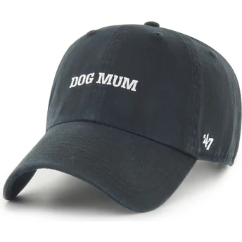 Шапка извита черна регулируема Dog Mum Phrase Clean Up Base Runner Icon от 47 Brand