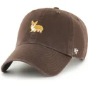 casquette-courbee-marron-ajustable-clean-up-dog-base-runner-47-brand