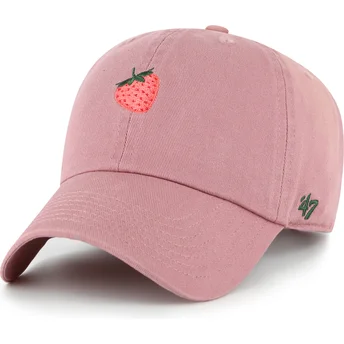 Шапка извита роза adjustable strap на Gorra curva rosa ajustable Strawberry Fruit Clean Up Base Runner Icon от 47 Brand