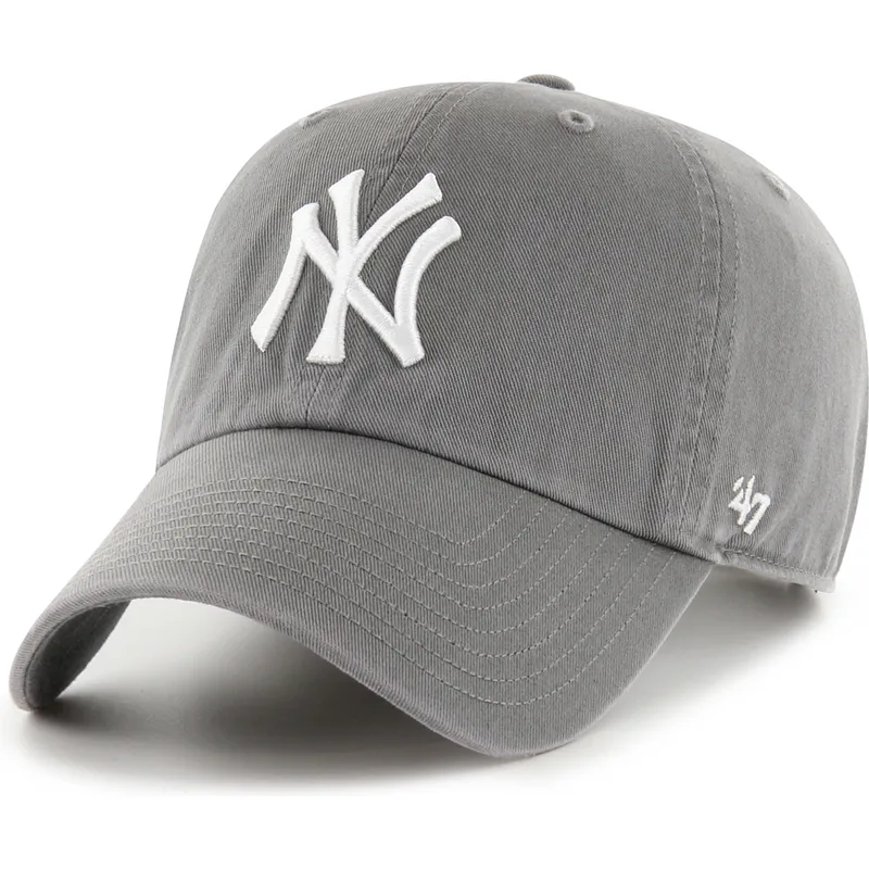 47-brand-shapka-s-izvita-kozirka-clean-up-no-loop-label-new-york-yankees-mlb-siva-reguliruema