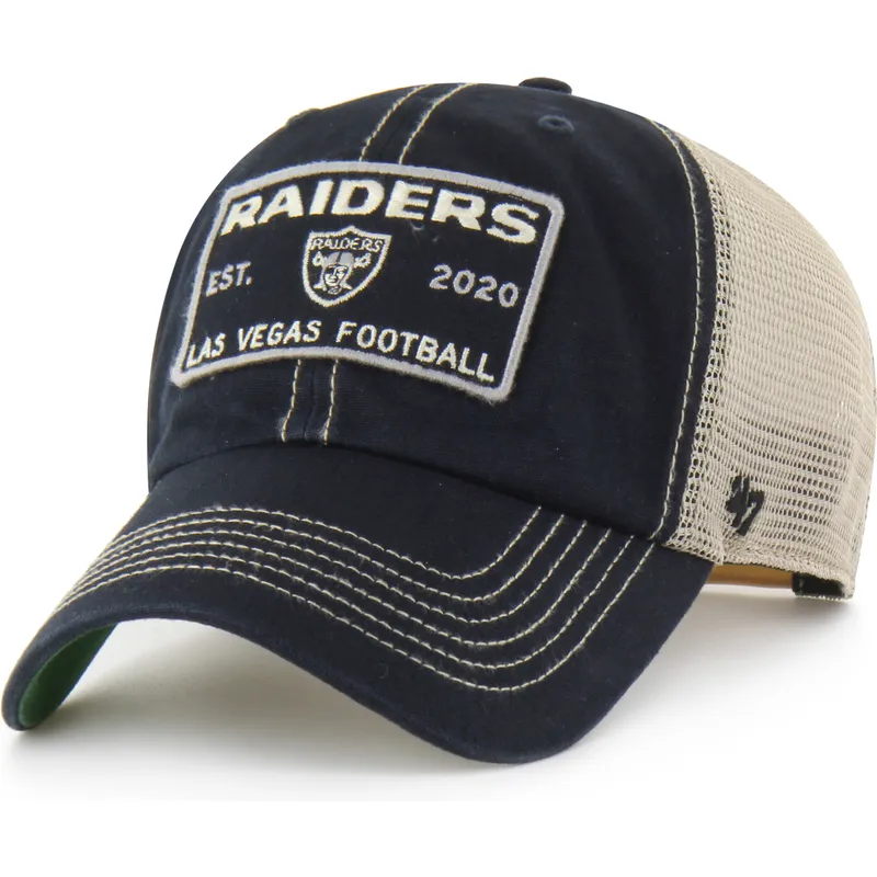 trucker-kasket-sort-clean-up-wabash-fra-las-vegas-raiders-nfl-fra-47-brand