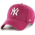 shapka-izvita-chervena-reguliruema-clean-up-galaxy-na-new-york-yankees-mlb-ot-47-brand
