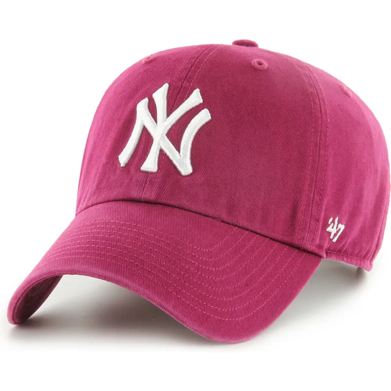 shapka-izvita-chervena-adjustable-strap-clean-up-galaxy-na-new-york-yankees-mlb-ot-47-brand