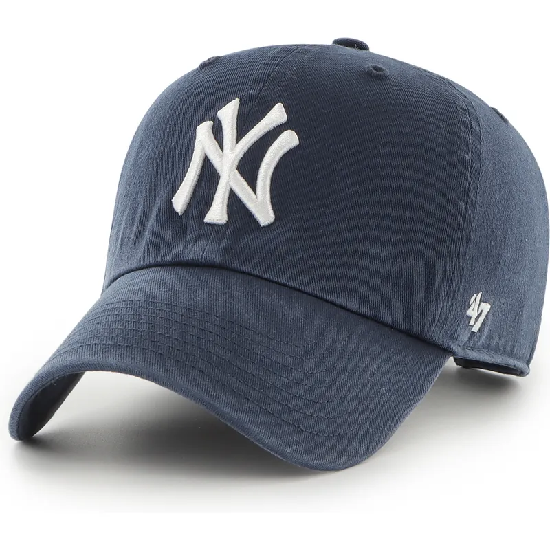 shapka-izvita-tmnosin-reguliruem-clean-up-na-new-york-yankees-mlb-ot-47-brand