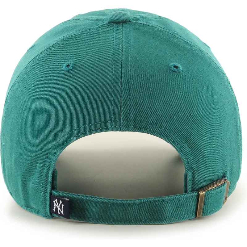 47-brand-curved-brim-clean-up-tailgate-teal-new-york-yankees-mlb-green-adjustable-cap