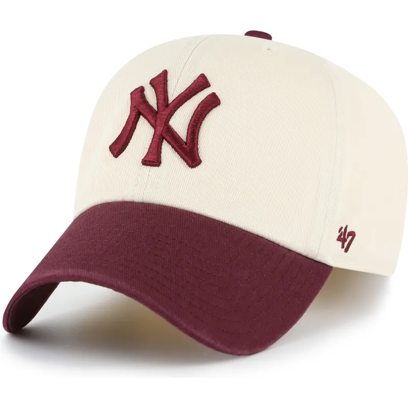 shapka-izvita-bezhov-reguliruem-clean-up-two-tone-no-loop-label-na-new-york-yankees-mlb-ot-47-brand shapka-izvita-bezhov-reguliruem-clean-up-two-tone-no-loop-label-na-new-york-yankees-mlb-ot-47-brand