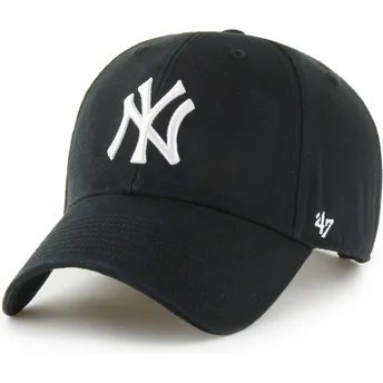 Шапка извита черна регулируема лента MVP Legend на New York Yankees MLB от 47 Brand