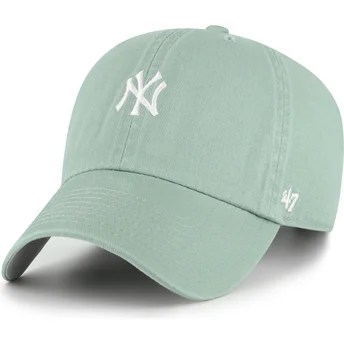 47 Brand Curved Brim Clean Up Base Runner New York Yankees MLB Зелена Регулируема Шапка