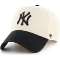 shapka-izvita-bezhov-reguliruem-clean-up-two-tone-no-loop-label-na-new-york-yankees-mlb-ot-47-brand