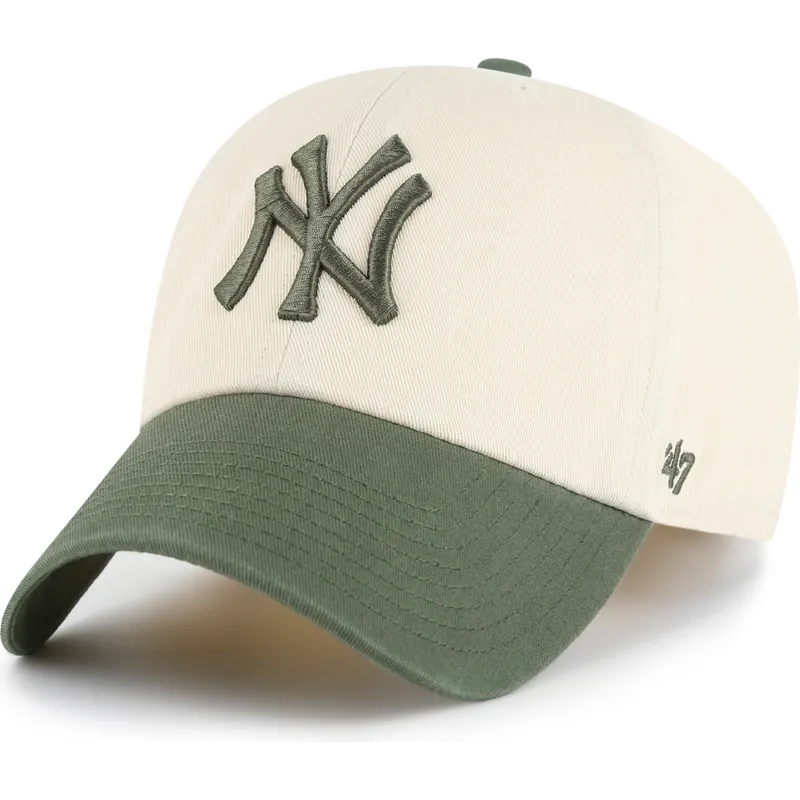 shapka-izvita-bezhov-reguliruem-clean-up-two-tone-no-loop-label-na-new-york-yankees-mlb-ot-47-brand