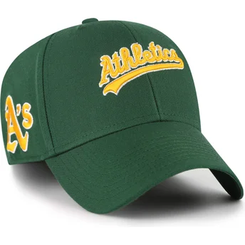 Casquette courbée verte ajustable MVP Ballpark Script Shot Oakland Athletics MLB 47 Brand