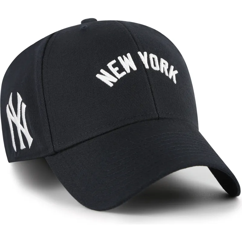 47-brand-izvita-periferiya-mvp-ballpark-script-shot-new-york-yankees-mlb-tmnosinya-reguliruema-shapka