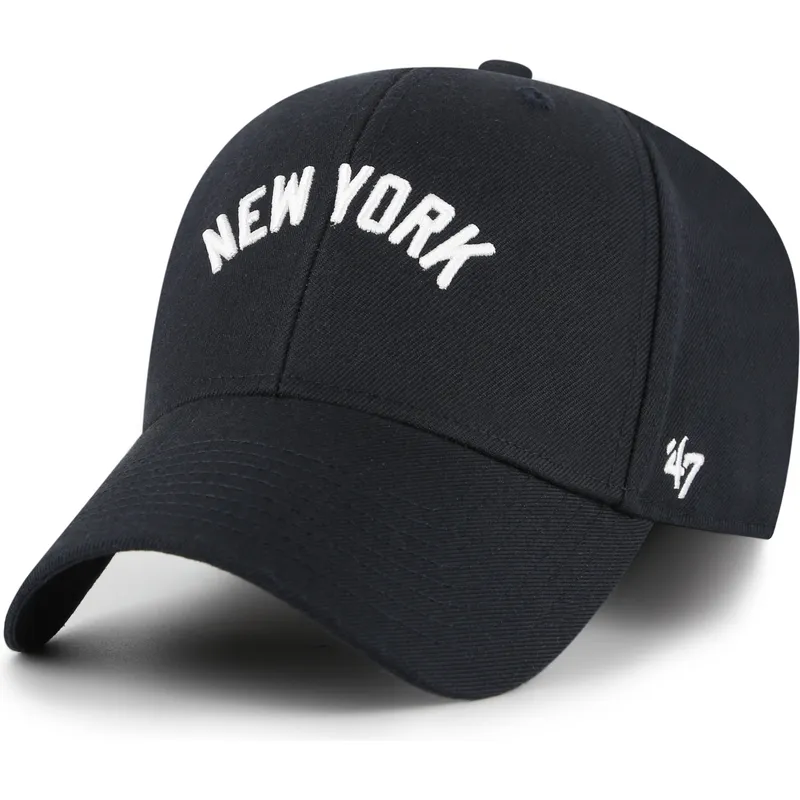 47-brand-izvita-periferiya-mvp-ballpark-script-shot-new-york-yankees-mlb-tmnosinya-reguliruema-shapka