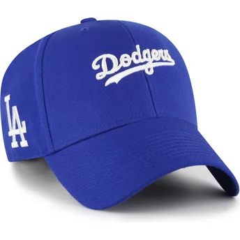 Gorra curva azul ajustable MVP Ballpark Script Shot de Los Angeles Dodgers MLB de 47 Brand