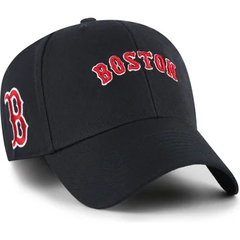 Шапка извита тъмносин регулируем MVP Ballpark Script Shot на Boston Red Sox MLB от 47 Brand