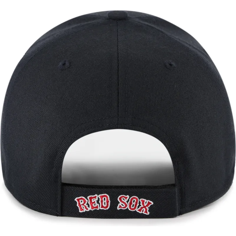 morkebla-justerbar-kurvet-kasket-mvp-ballpark-script-shot-fra-boston-red-sox-mlb-fra-47-brand