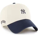 47-brand-curved-brim-clean-up-base-runner-sure-shot-two-tone-new-york-yankees-mlb-bezhova-i-tmnosinya-reguliruema-shapka