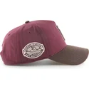 bordeaux-og-brun-buet-snapback-kasket-mvp-dt-sure-shot-two-tone-cotton-fra-los-angeles-dodgers-mlb-fra-47-brand