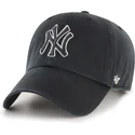 casquette-courbee-noire-ajustable-clean-up-no-loop-label-new-york-yankees-mlb-47-brand