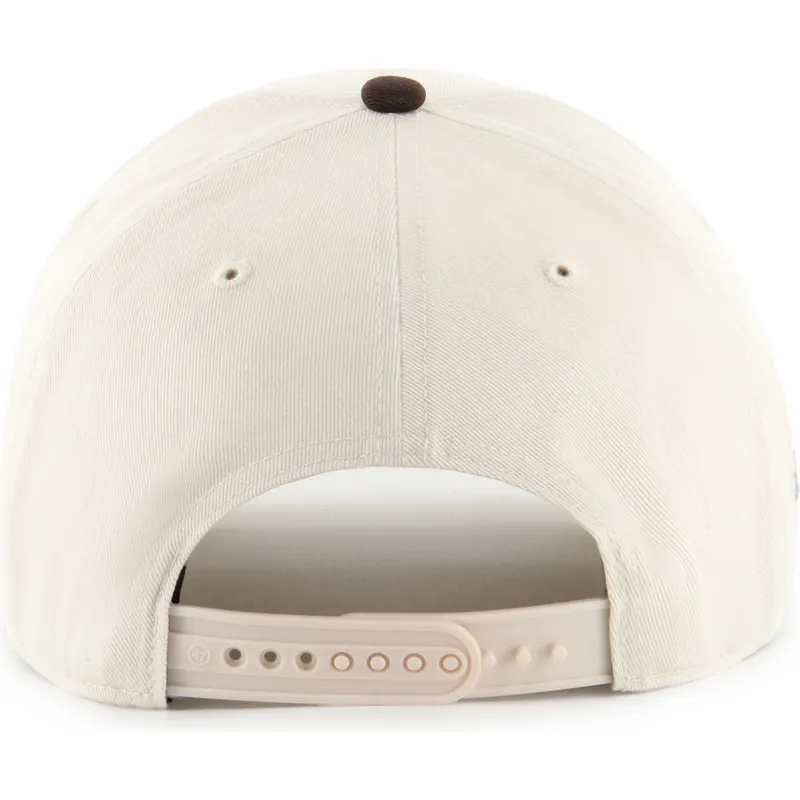 shapka-izvita-bezhov-snapbek-mvp-dt-sure-shot-two-tone-cotton-na-oakland-athletics-mlb-ot-47-brand