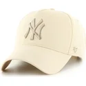 casquette-courbee-beige-snapback-avec-logo-beige-mvp-dt-sure-shot-two-tone-cotton-new-york-yankees-mlb-47-brand