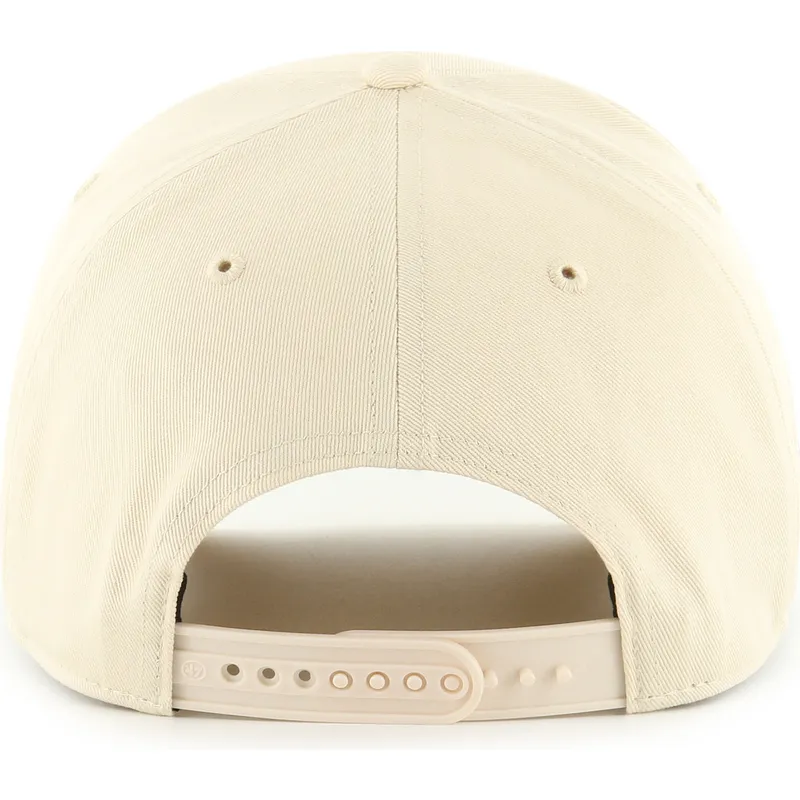 buet-beige-snapback-kasket-med-beige-logo-mvp-dt-sure-shot-two-tone-cotton-fra-new-york-yankees-mlb-fra-47-brand
