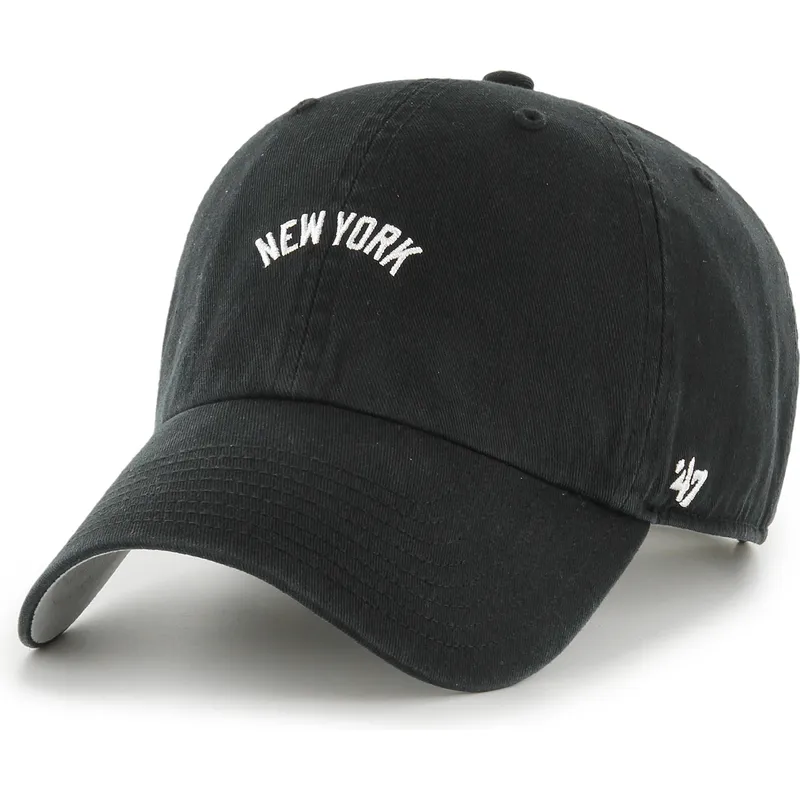 shapka-izvita-cherna-reguliruema-clean-up-base-runner-script-na-new-york-yankees-mlb-ot-47-brand