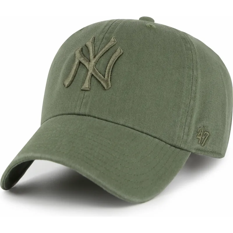 shapka-izvita-zelena-reguliruem-clean-up-na-new-york-yankees-mlb-ot-47-brand