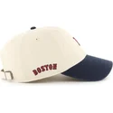 casquette-courbee-beige-et-bleue-marine-ajustable-clean-up-base-runner-sure-shot-two-tone-boston-red-sox-mlb-47-brand