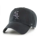 schwarze-verstellbare-curved-cap-mit-grauem-logo-clean-up-der-chicago-white-sox-mlb-von-47-brand