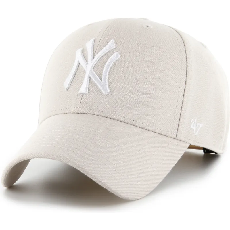 beige-gebogene-snapback-kappe-mvp-bone-der-new-york-yankees-mlb-von-47-brand