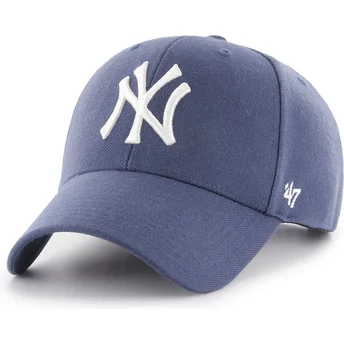 Шапка извита синя снапбек MVP Timber Blue на New York Yankees MLB от 47 Brand