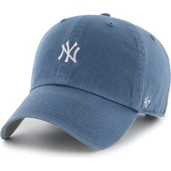 47 Brand Curved Brim Clean Up Base Runner New York Yankees MLB Blue Adjustable Cap