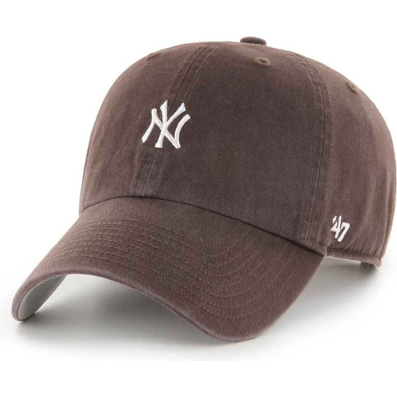 shapka-izvita-kafyav-reguliruem-clean-up-base-runner-mini-na-new-york-yankees-mlb-ot-47-brand